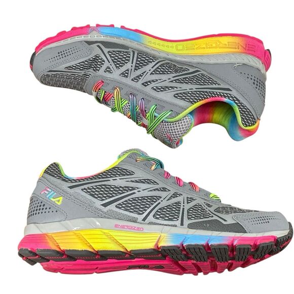 FILA Windmill Energized Women’s Sz 8 Neon Rainbow Coolmax Running Shoes (HF27) - Picture 5 of 11